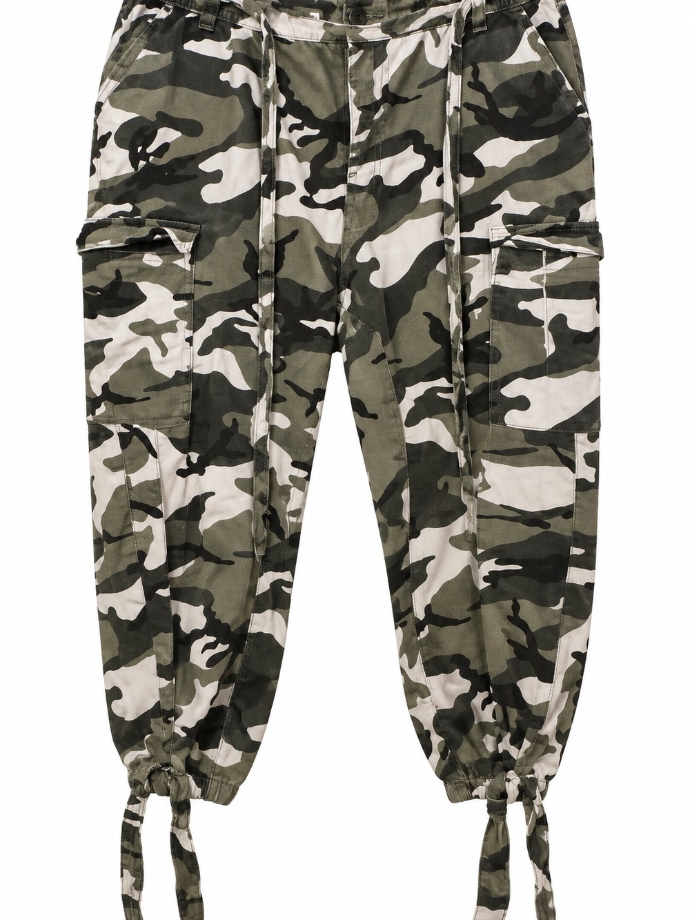 Almost Famous Green Camo Cargo Ankle Pants